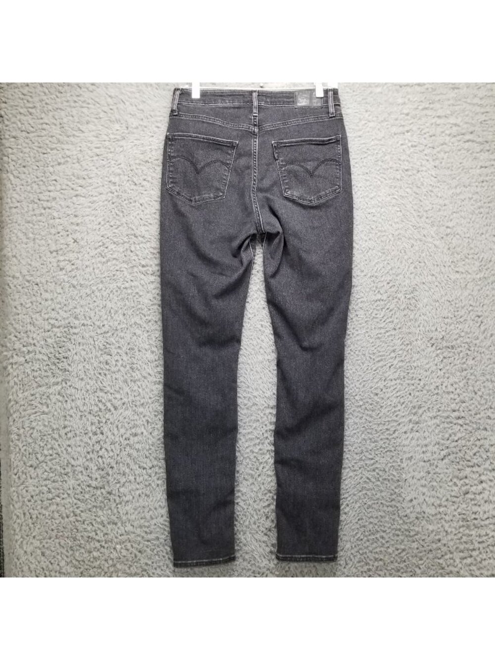 Levis Jeans Womens 29 Black 721 Distressed Stretch Denim High Rise Skinny *Read*